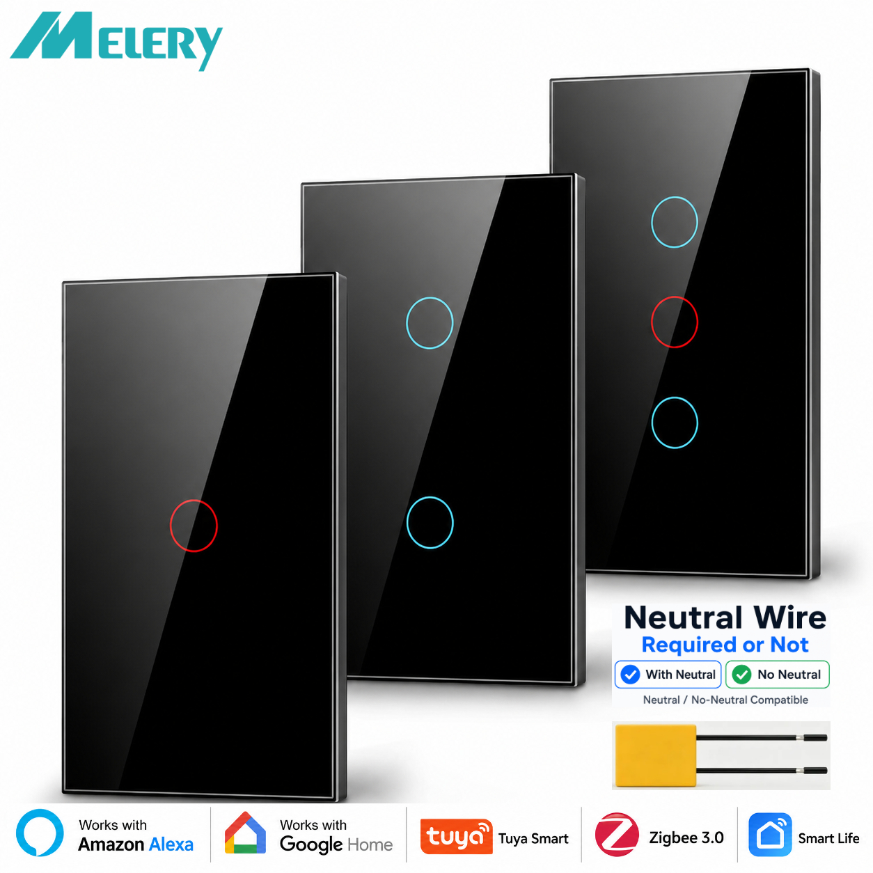 Smart Home Moes - Melery Zigbee Smart Light Switch with/without