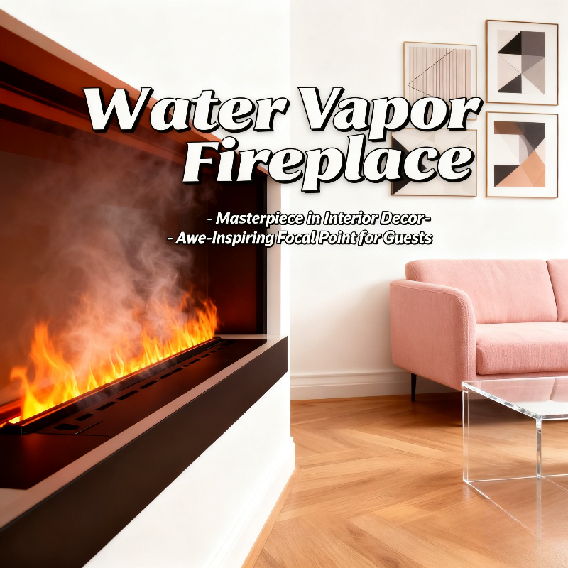 Smart Home Interior - Water Atomized Fireplace 3D Colorful Flame