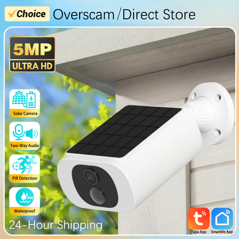 Smart Home Battery Camera - 5MP Tuya Smartlife Outdoor Solar Battery