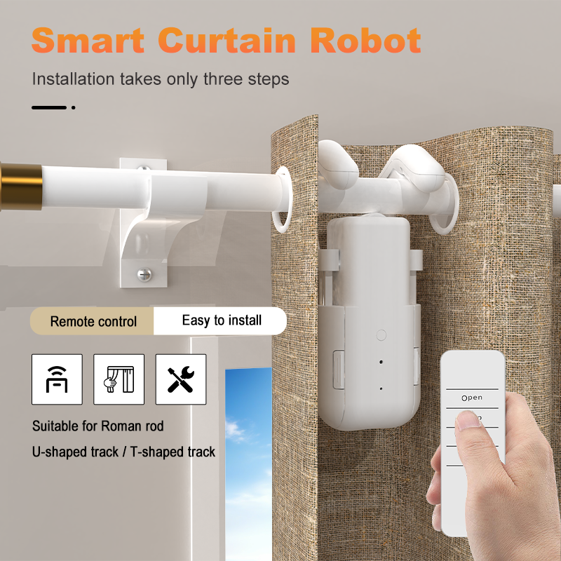 Smart Home Sistem - Smart Curtain Motor with Remote Button