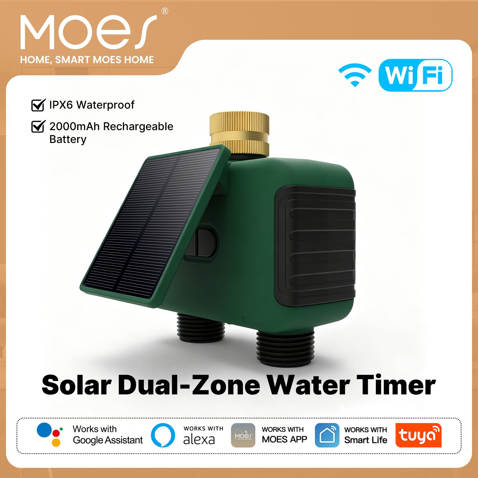 Smart Home Moes - MOES Tuya WiFi Smart Solar Dual