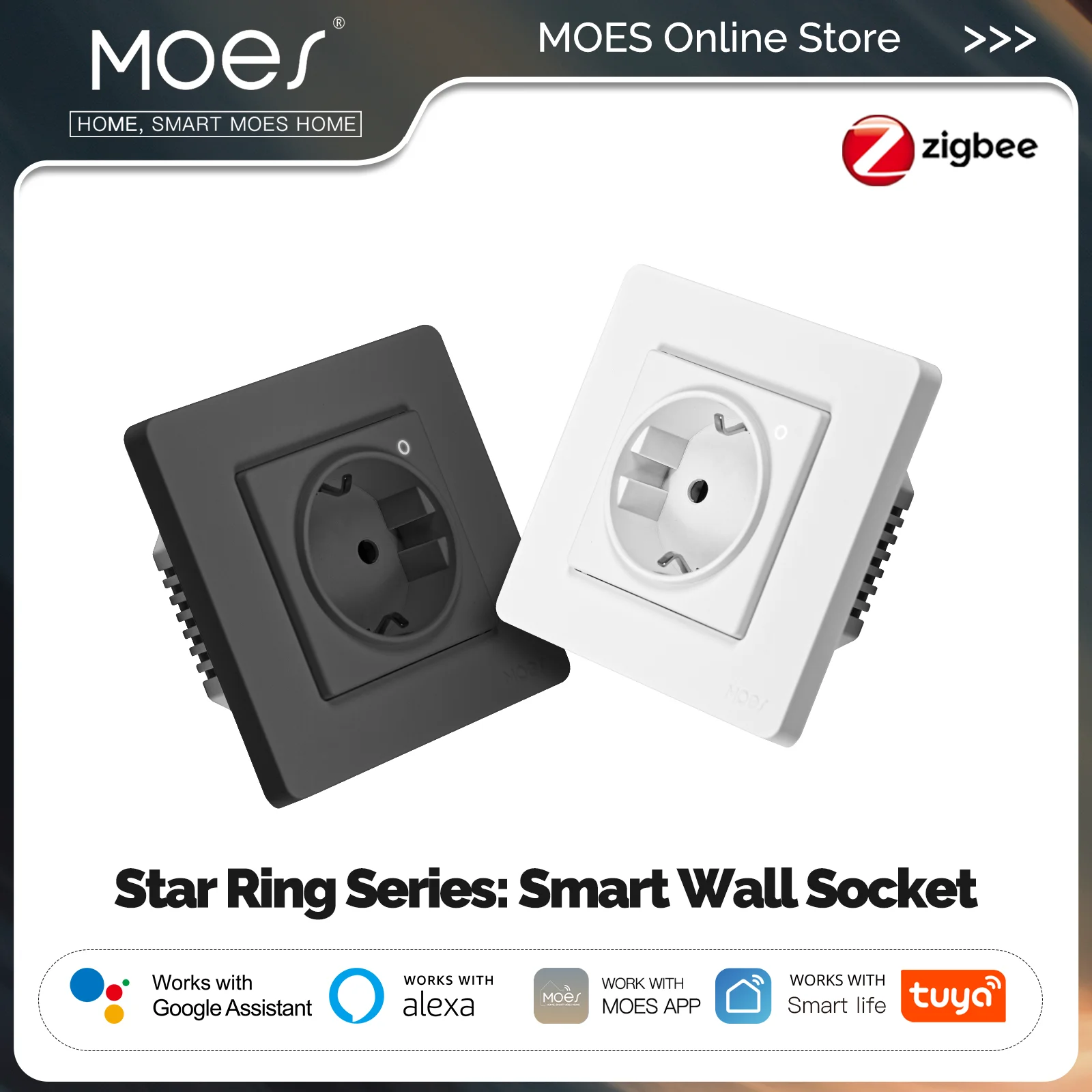 Smart Home Energy App - MOES Tuya ZigBee Smart Socket EU