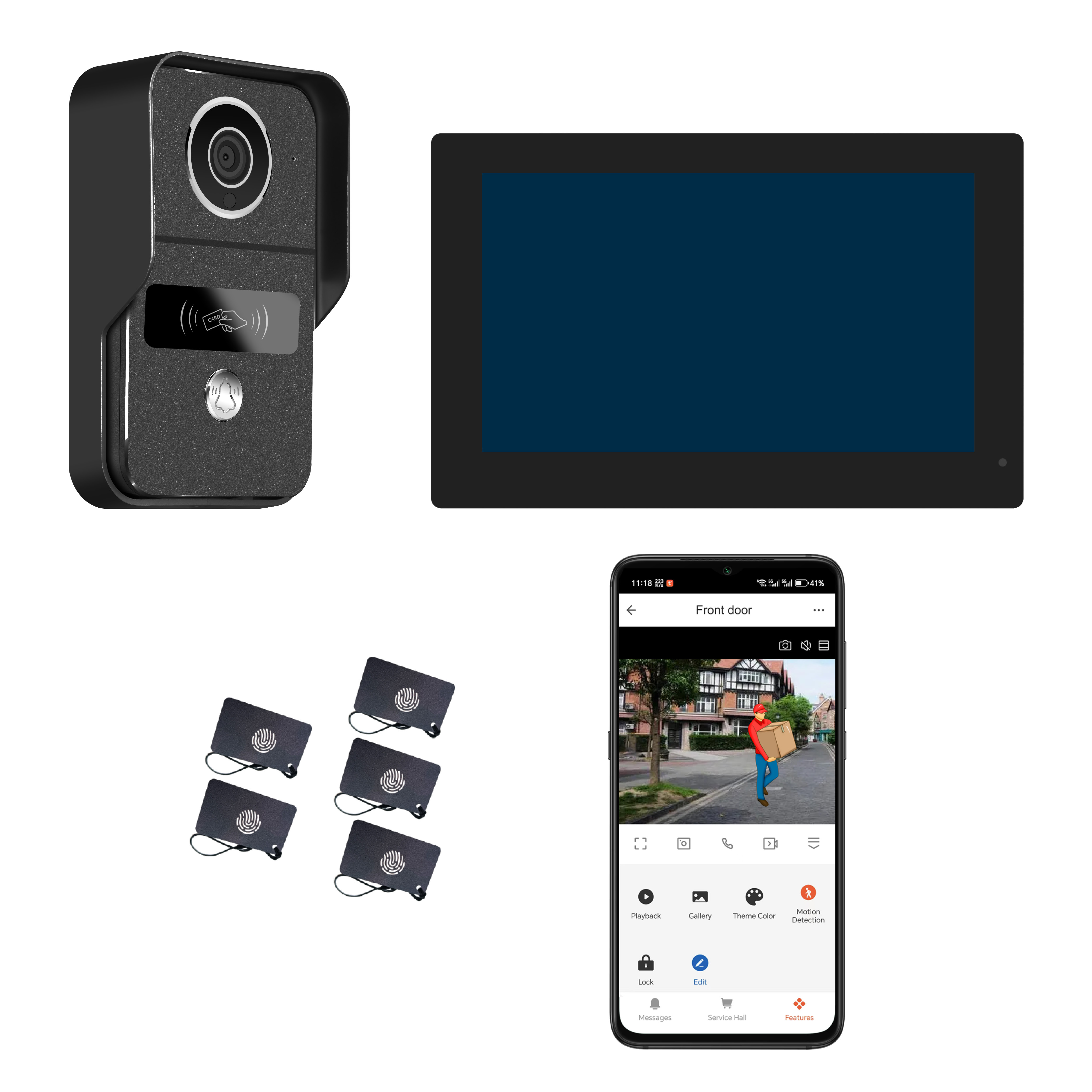 7Inch IPS Screen 2MP  Tuya APP - Wifi Doorbell Camera 리뷰 및 가격