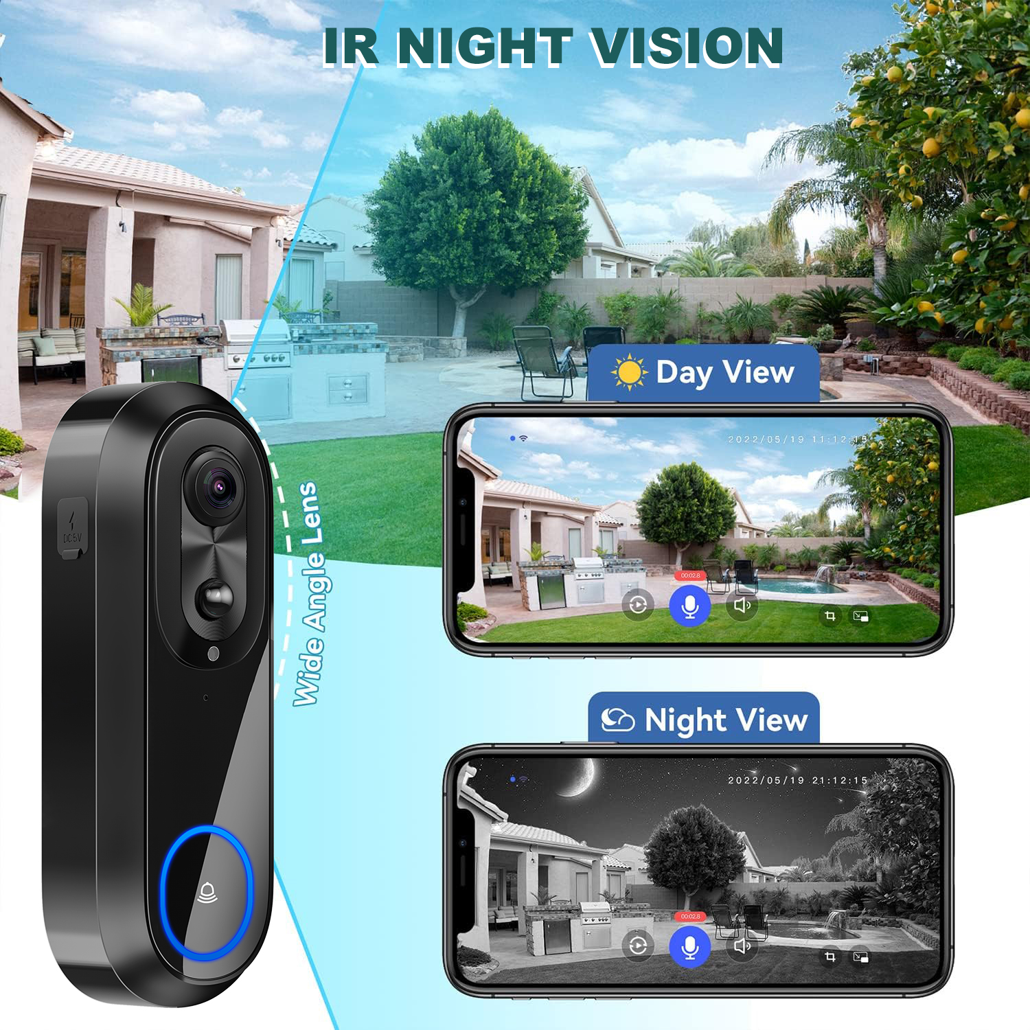 5G 2.4G WiFi Video Doorbell 10 - Smart Home Battery Camera 리뷰 및 가격