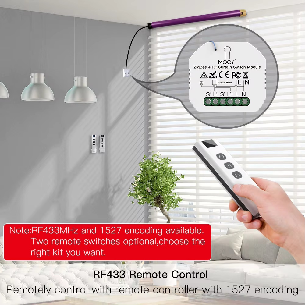 MOES ZigBee Smart RF433 Curtai - Smart Home Moes 리뷰 및 가격