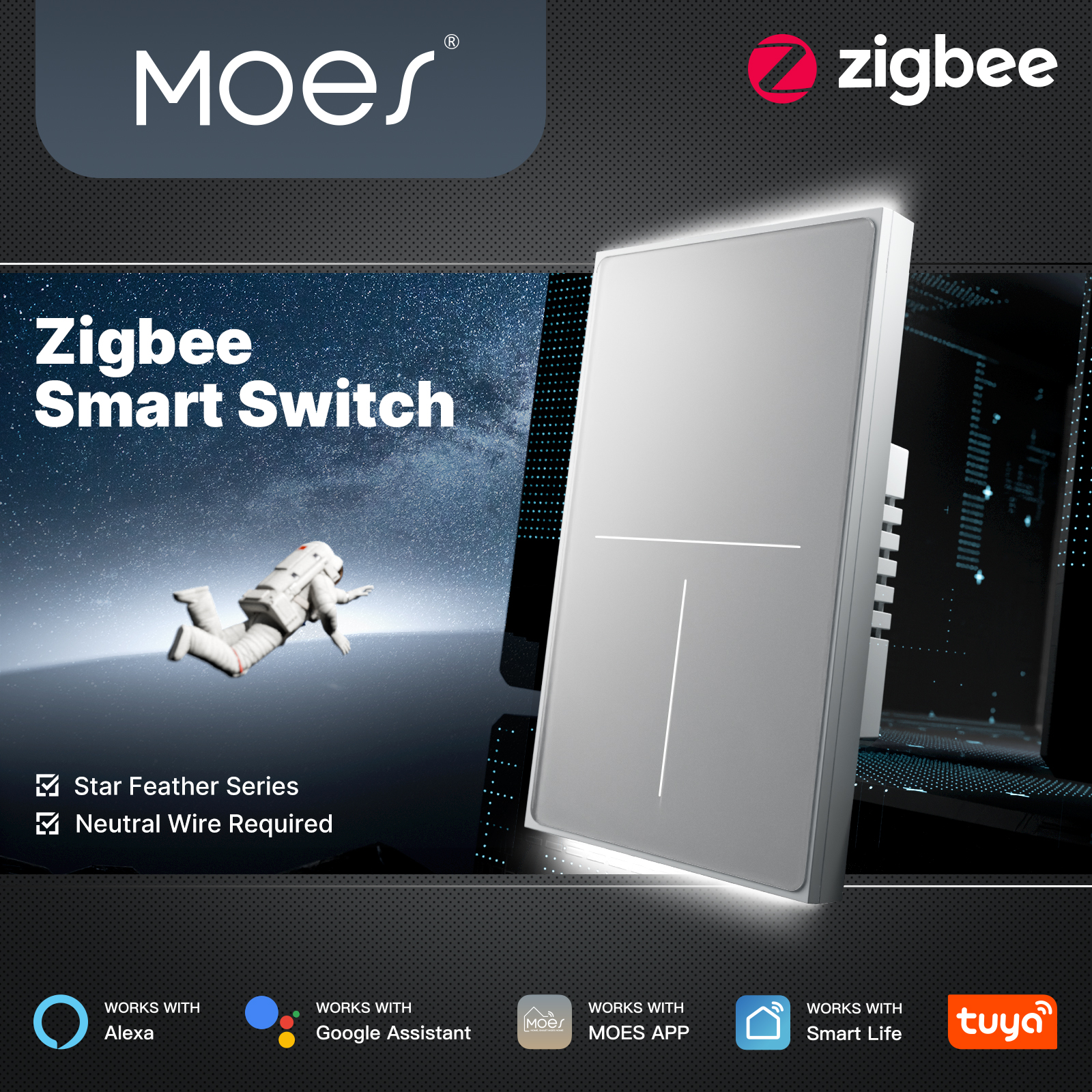 MOES Tuya ZigBee Star Feather  - Smart Home Moes 리뷰 및 가격