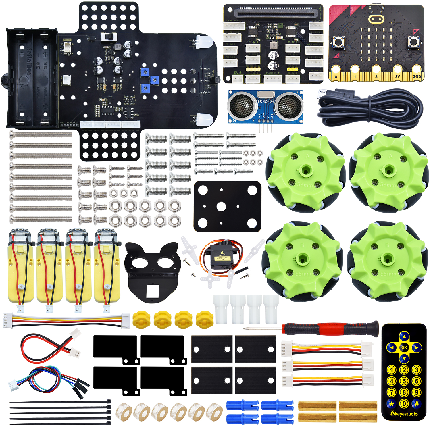 Keyestudio Microbit V2.0 4WD M - Smart Home Micro Bit 리뷰 및 가격