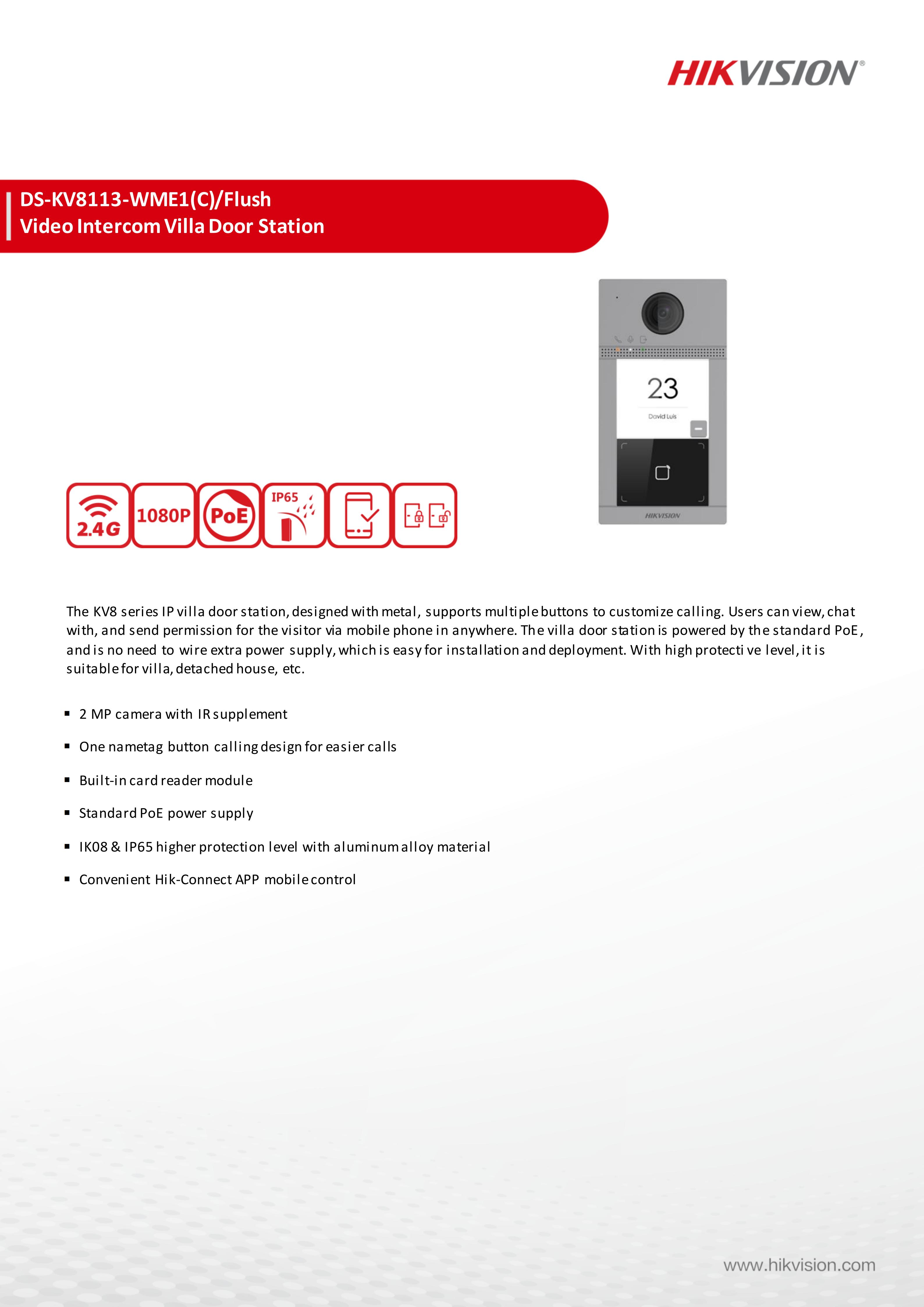 Hikvision DS-KV8113-WME1(C) PO - Smart Home Hikvision 리뷰 및 가격