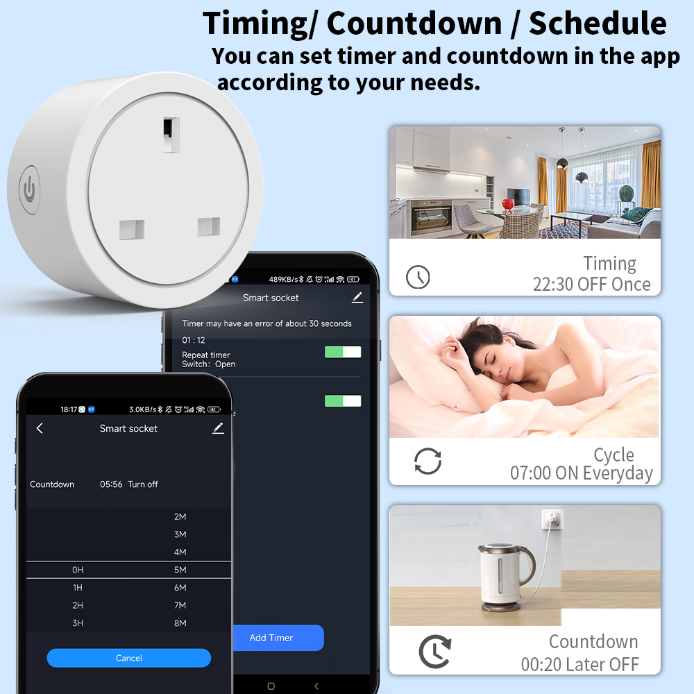 WiFi Smart Socket 16A UK plug  - Smart Home Energy App 리뷰 및 가격