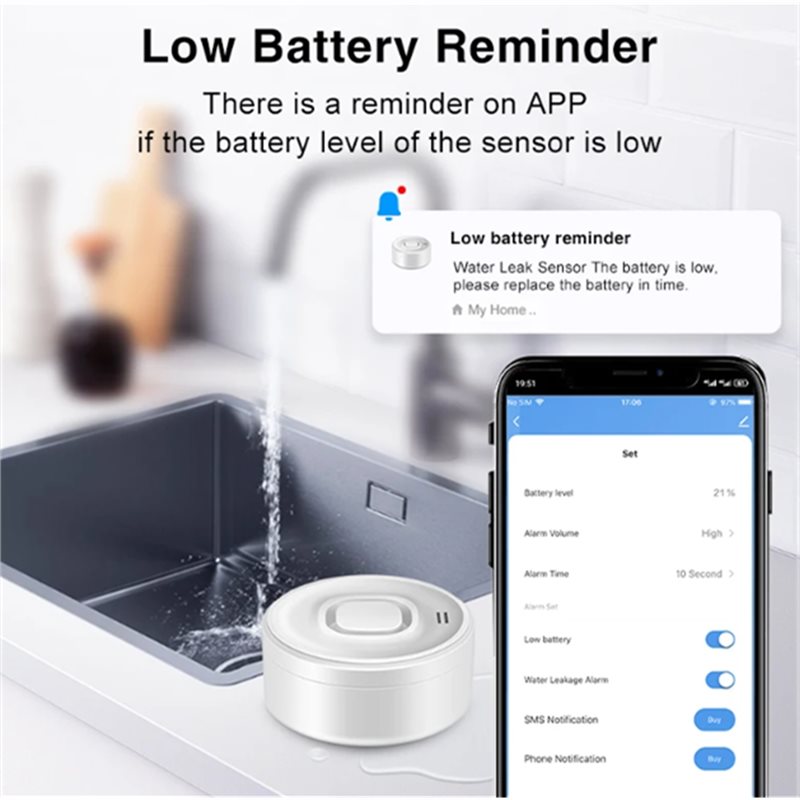 【SURPISE】Tuya Wifi Water Leak  - Wifi Water Leak Detector 리뷰 및 가격