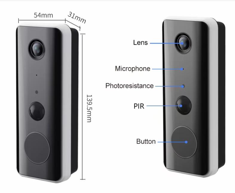2MP1080P Tuya APP Low Comsunpt - Wifi Doorbell Camera 리뷰 및 가격