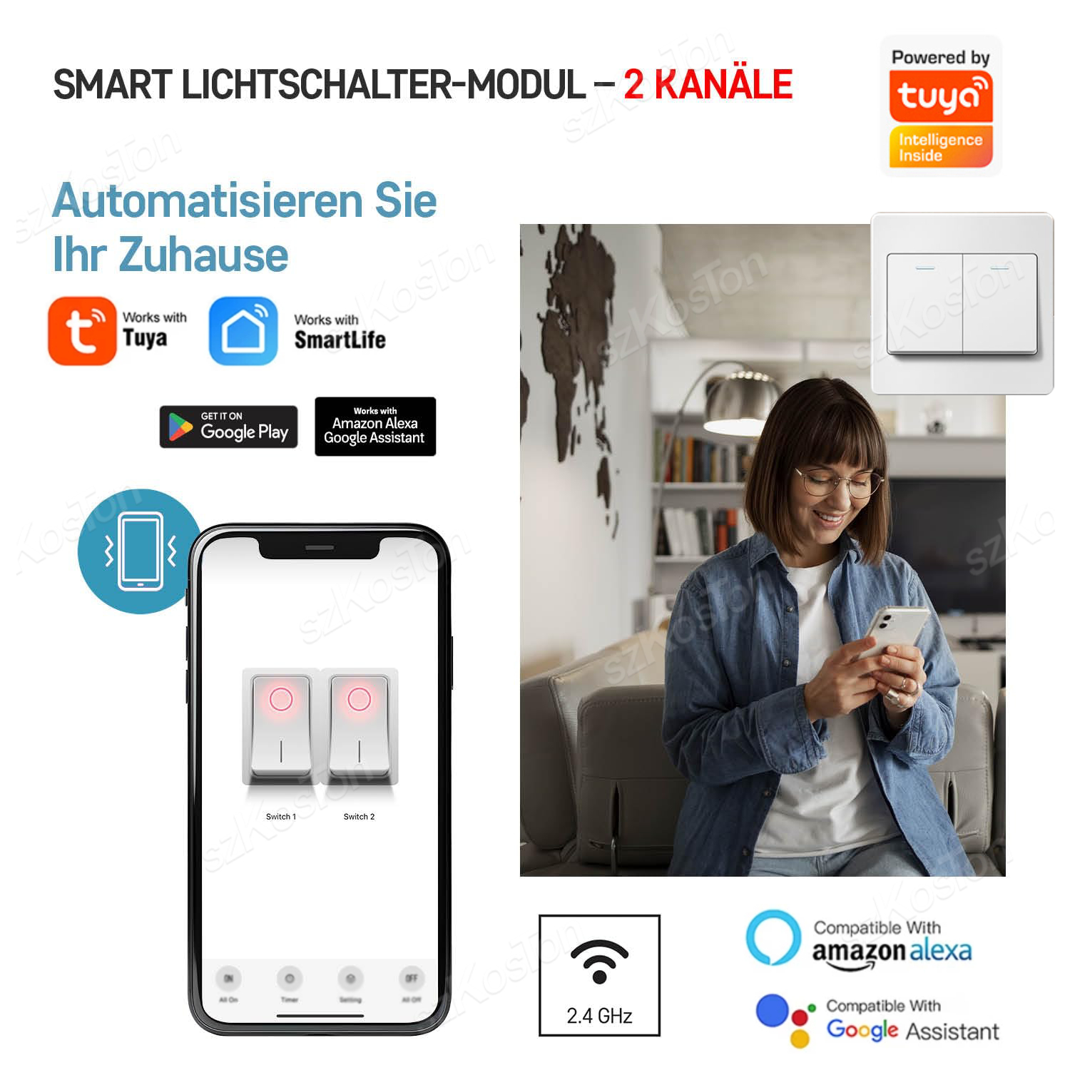 16A Tuya WiFi Smart Switch Mod - Smart Home Sistem 리뷰 및 가격