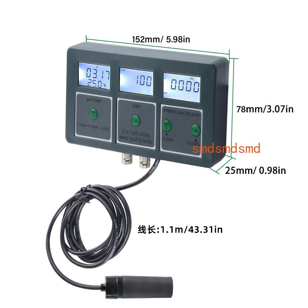 WiFi 8-in-1 Online Water Quali - Homesmart Online 리뷰 및 가격