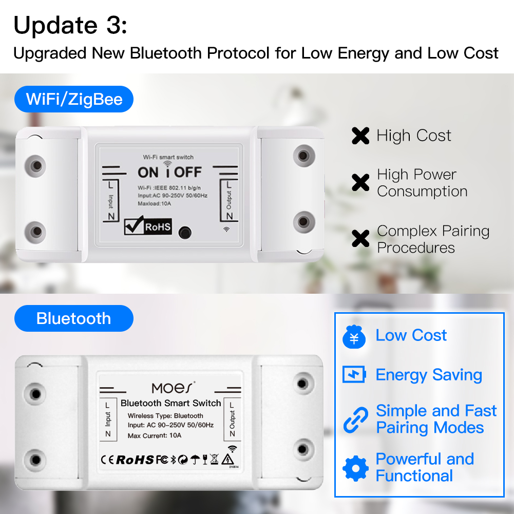 MOES Bluetooth Smart Switch Re - Smart Home Moes 리뷰 및 가격
