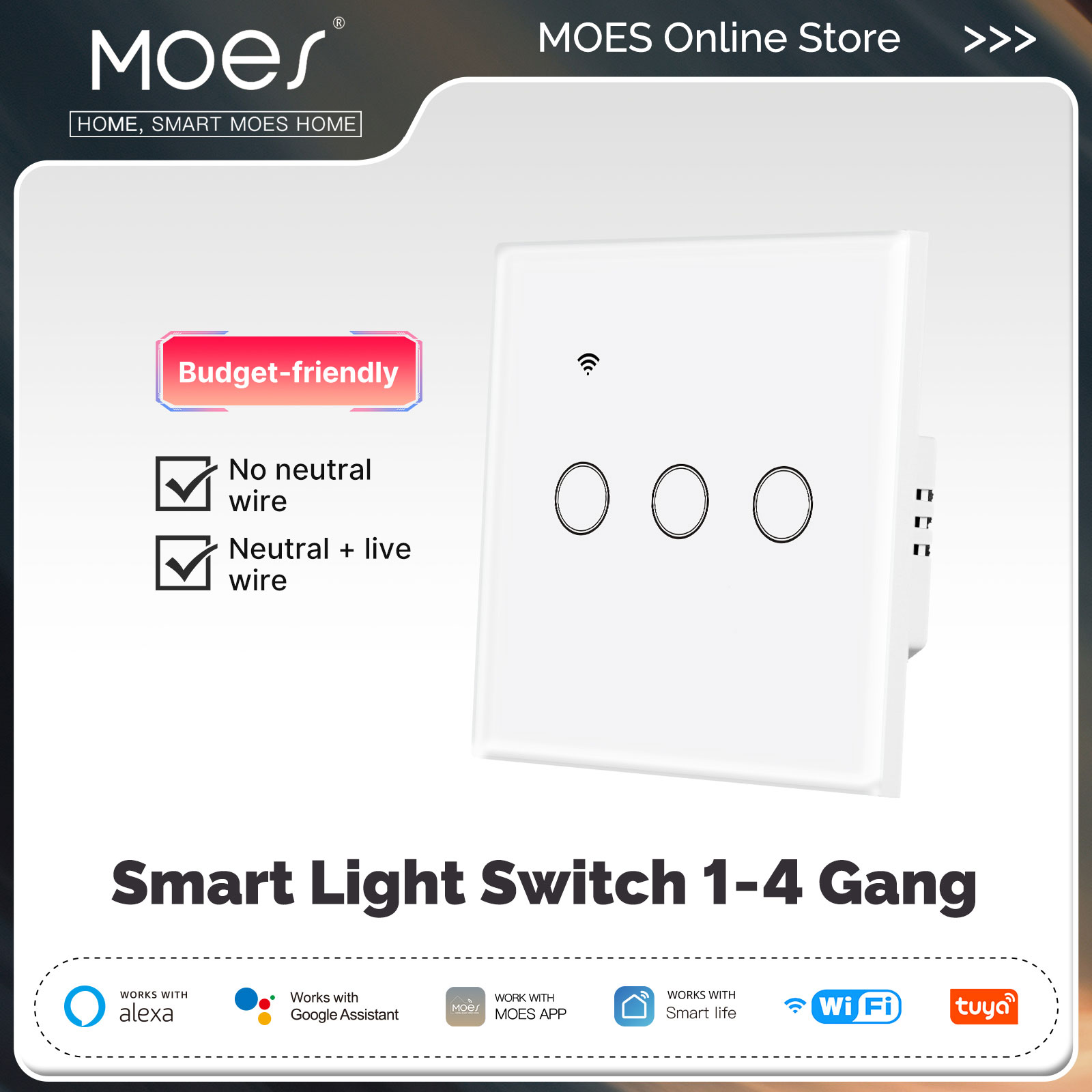 Tuya WiFi Smart Light Switch G - Smart Home Moes 리뷰 및 가격