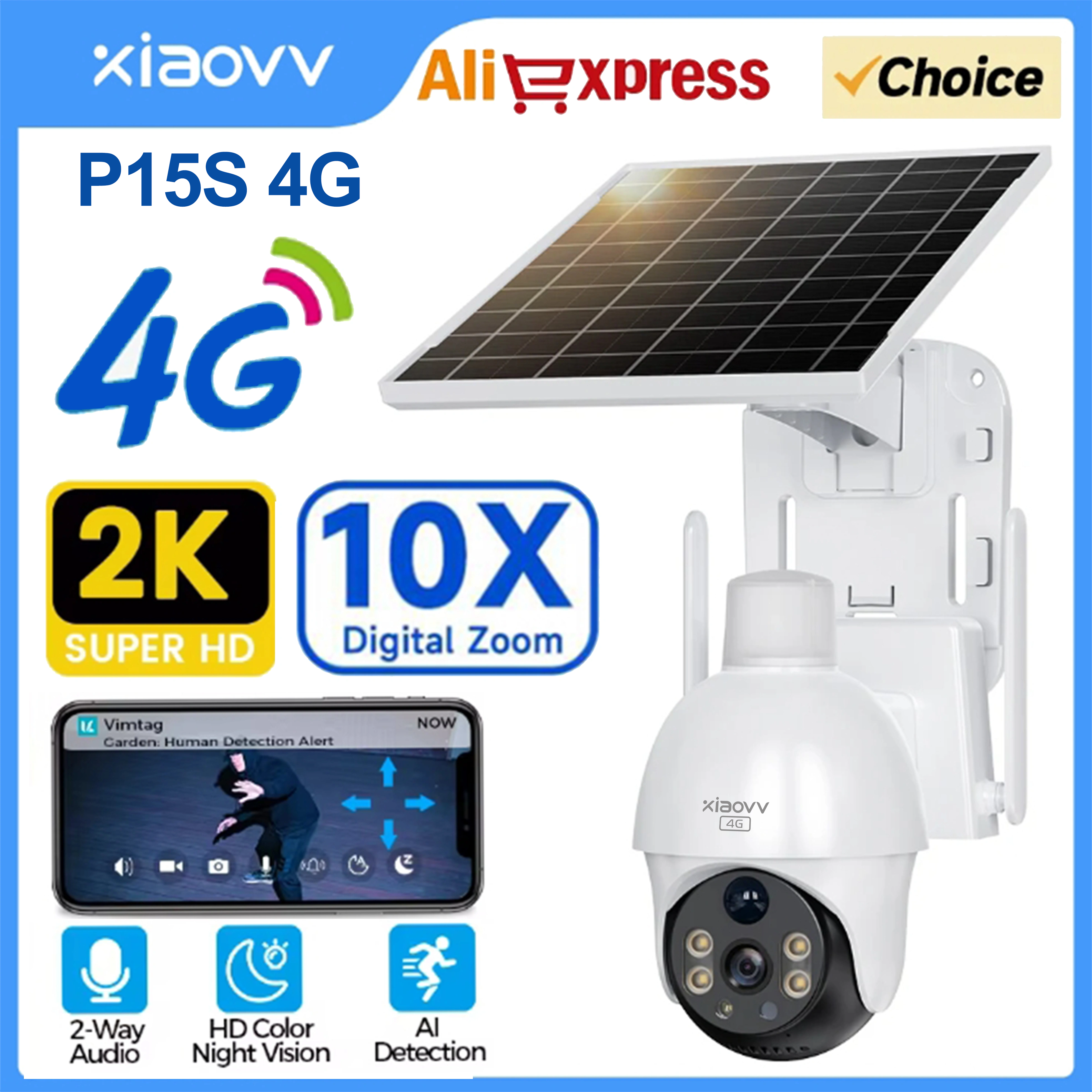 XIAOVV 4G Sim 6MP Solar Outdoo - Smart Home Simulation 리뷰 및 가격
