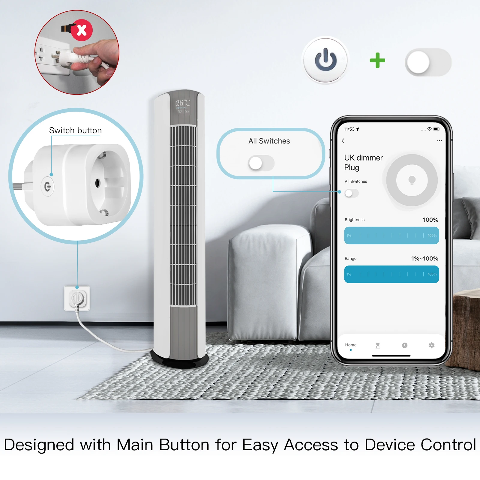 MOES Tuya WiFi Smart Plug Dimm - Smart Home Moes 리뷰 및 가격