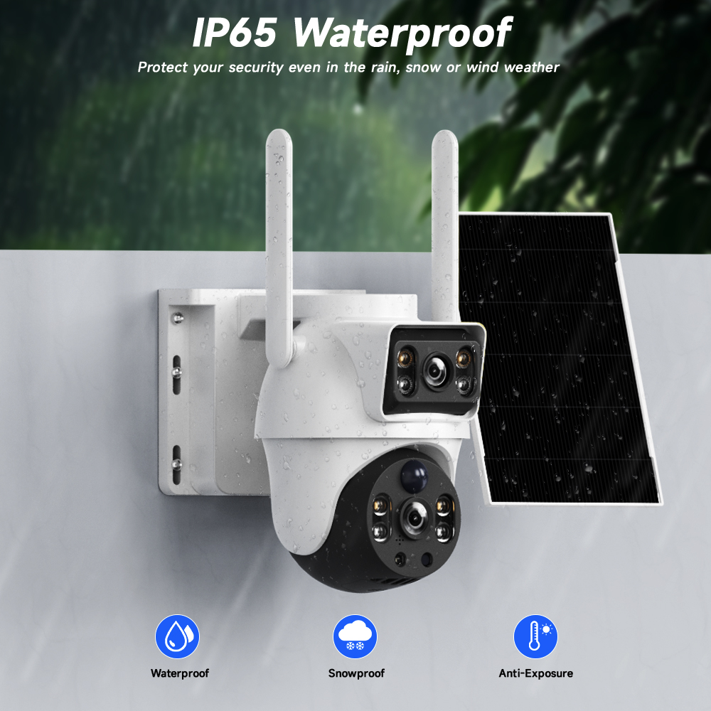 WiFi Solar Camera Dual Lenses  - Smart Home Battery Camera 리뷰 및 가격