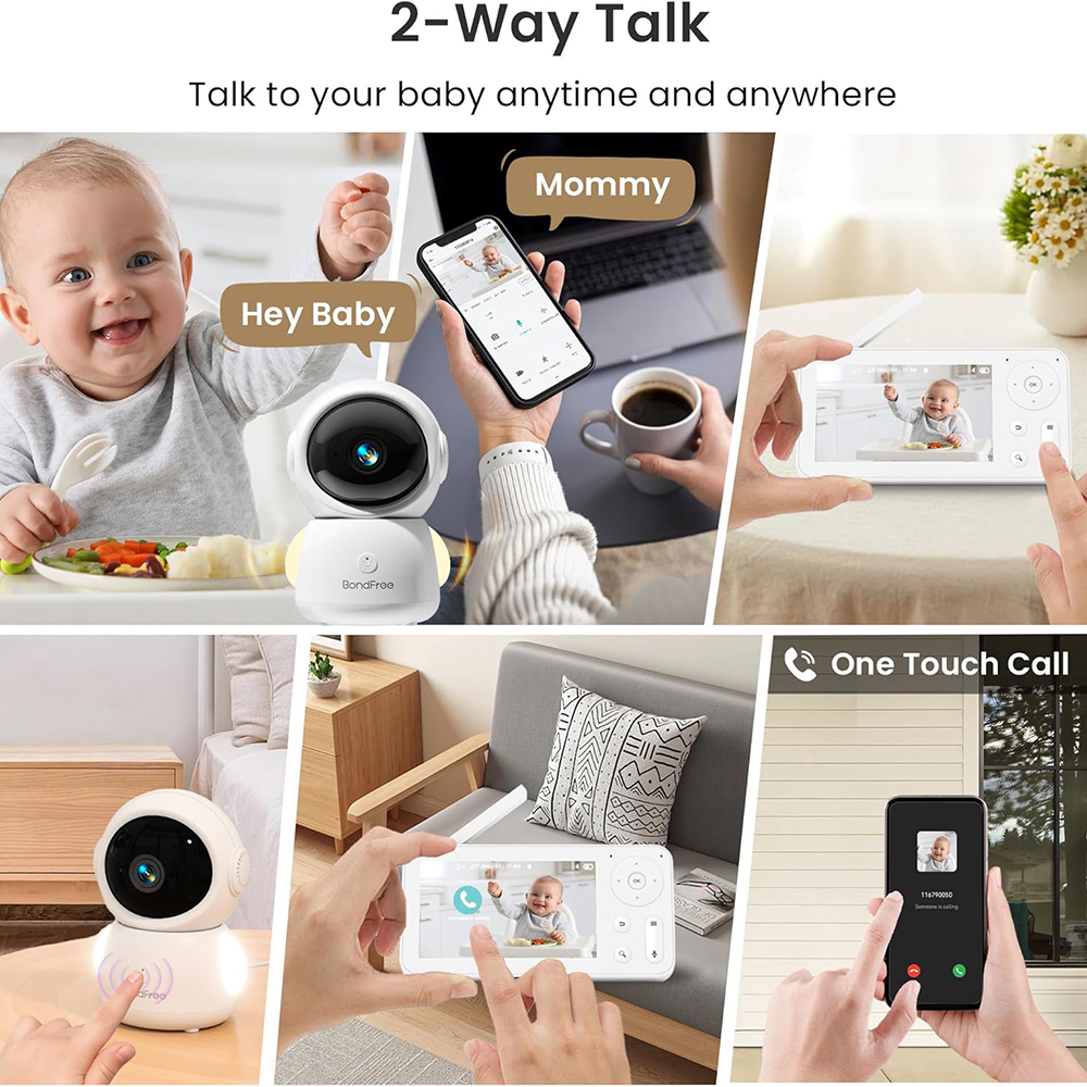 2K Baby Monitor with 2 Cameras - Smart Home Battery Camera 리뷰 및 가격