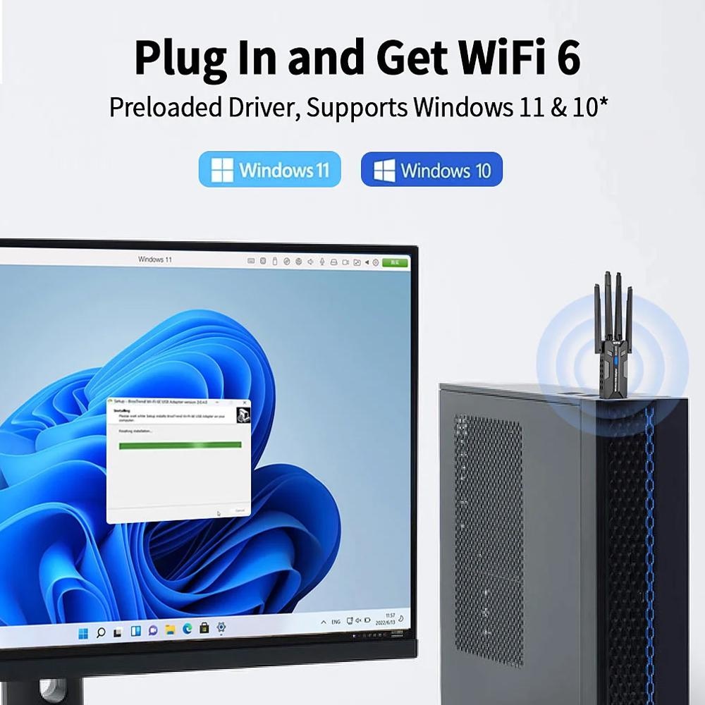 WiFi 6 USB Adapter 1800Mbps Du - Smart Home For Pc 리뷰 및 가격