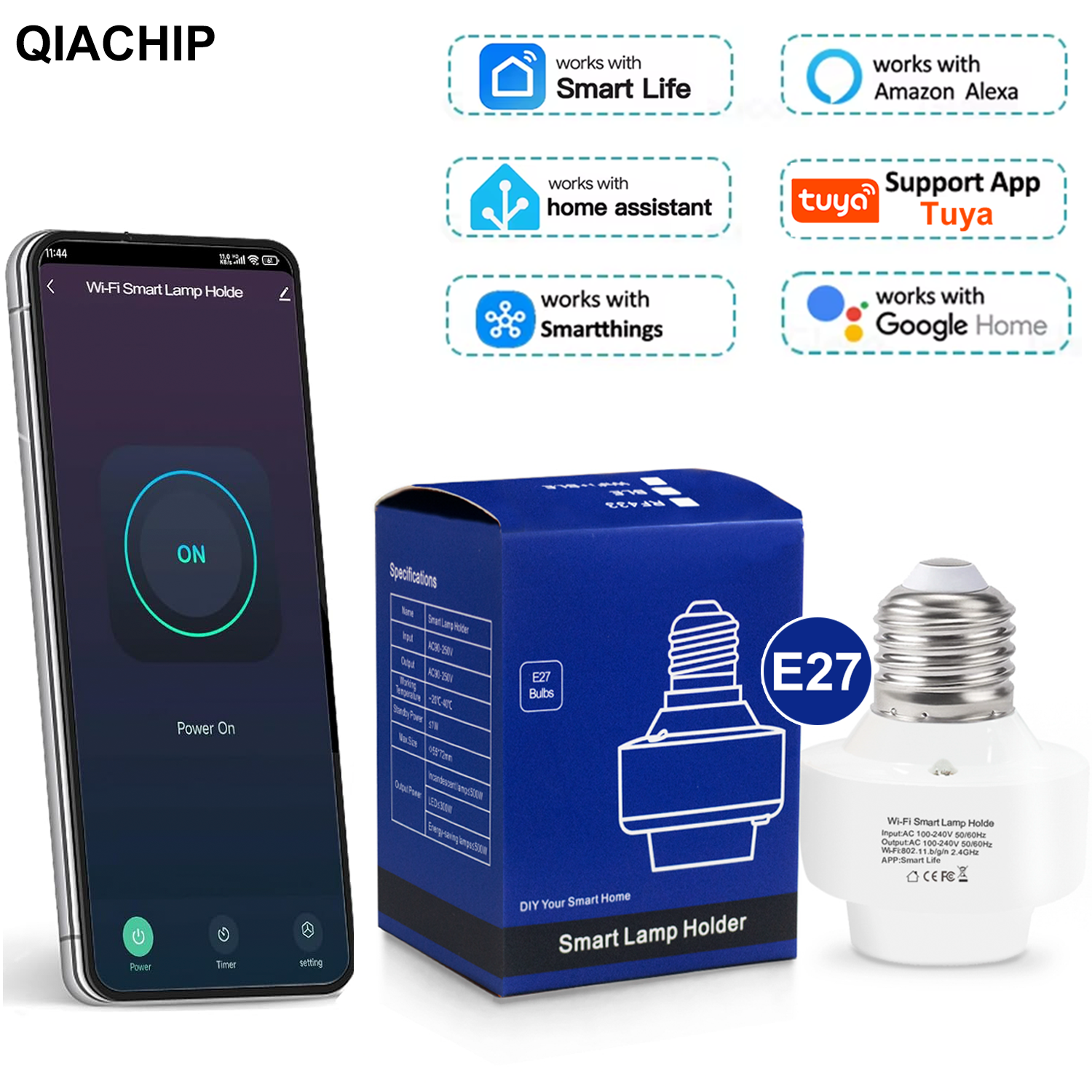 Tuya Smart E27 Socket Switch A - Smart Home Sistem 리뷰 및 가격