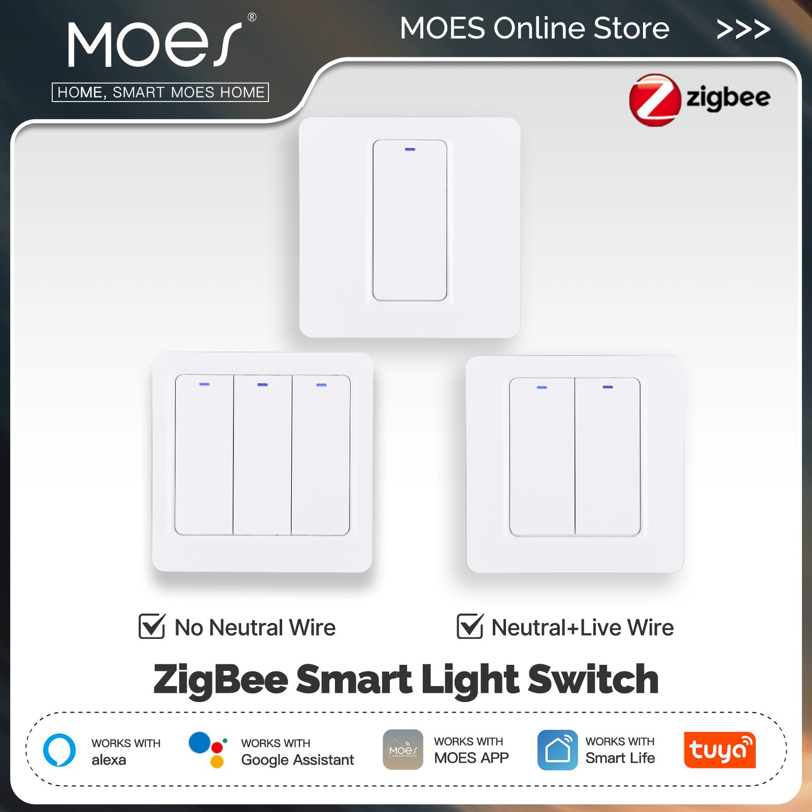 MOES ZigBee Smart Light Switch - Smart Home Moes 리뷰 및 가격